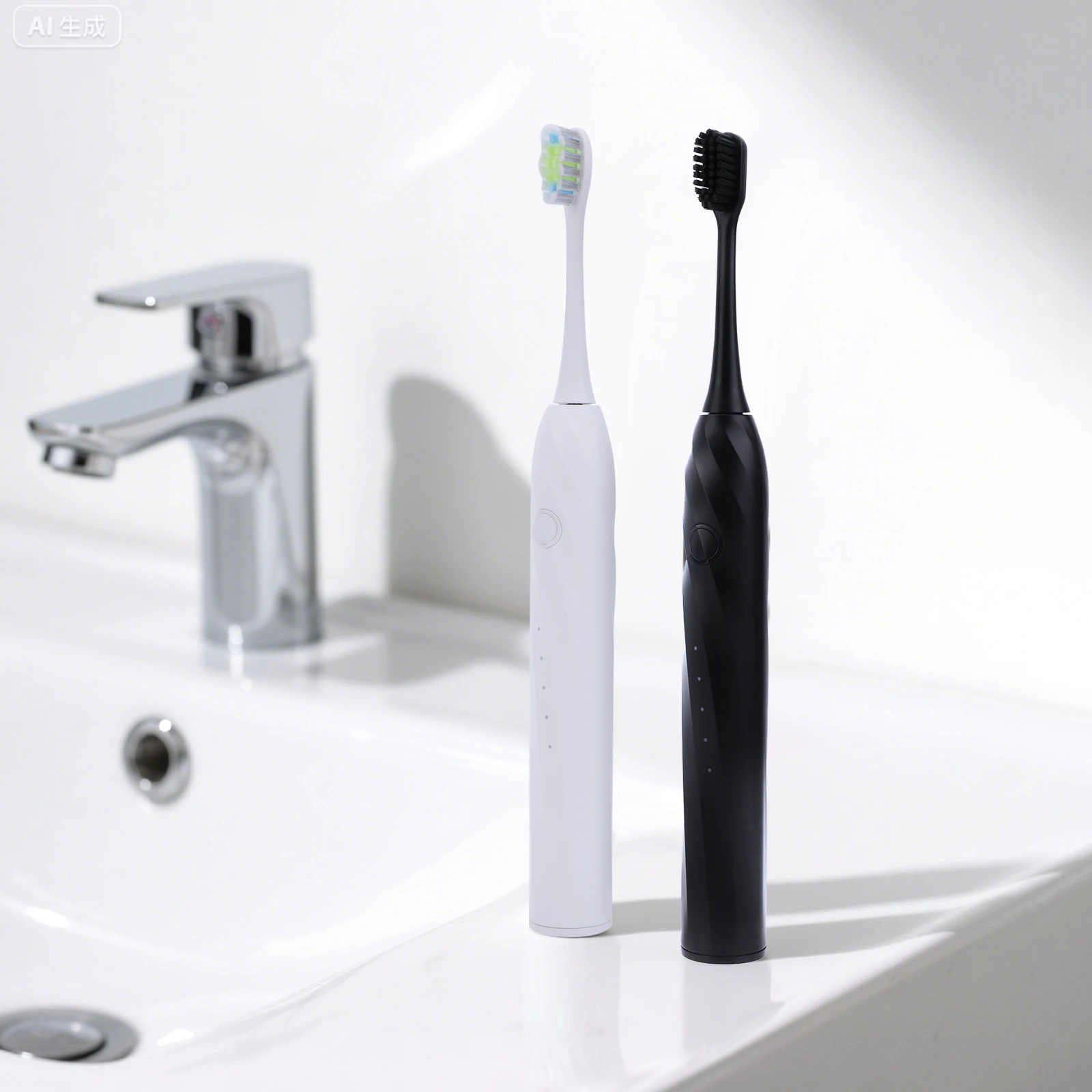 성인용 브러시 헤드 4개가 포함된 전동 칫솔 5가지 모드 2분 스마트 타이머가 포함된 충전식 전동 칫솔