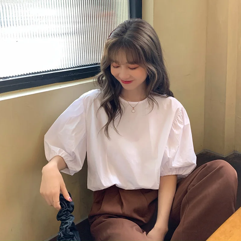 2025 Camiseta de manga corta de Color sólido de talla grande para mujer, camiseta holgada de verano para mujer, patrón de alta calidad CCXX261