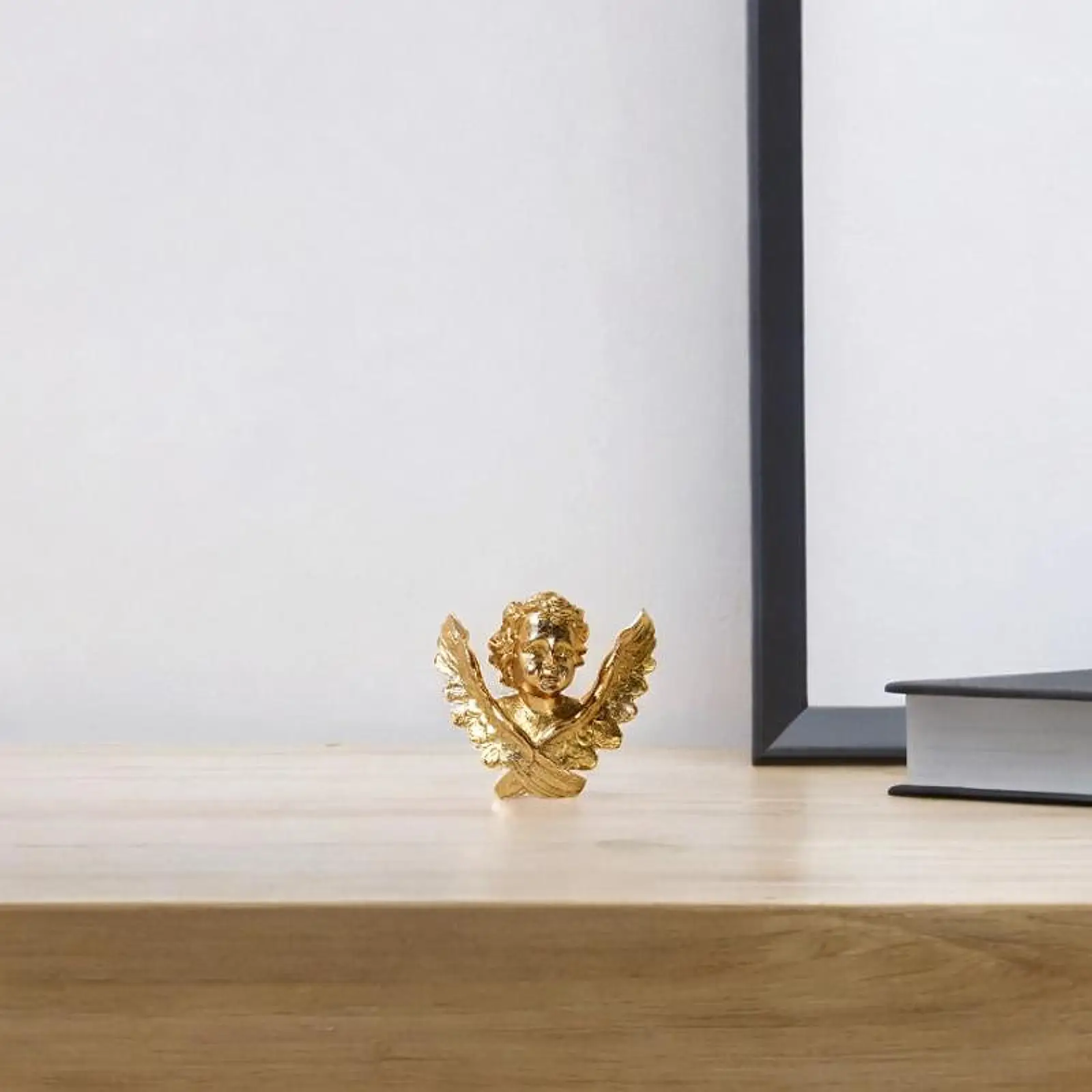 

Настенная скульптура Cherub, статуя ангела с крыльями, декоративный подарок на память, милая фигурка из смолы, настенный художественный декор для офиса, учебы