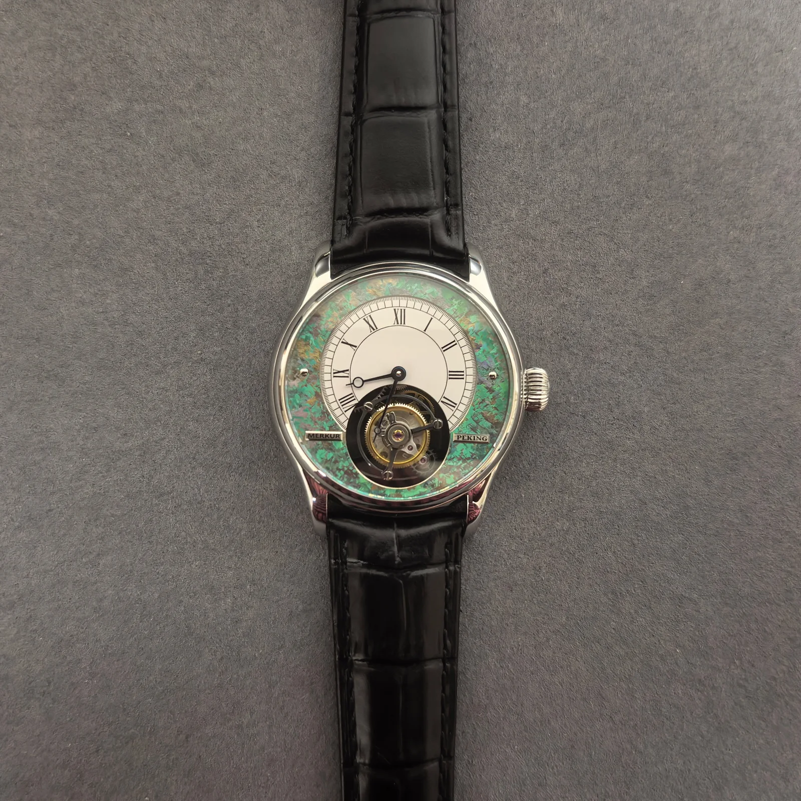 

Мужские часы PIERRE PAULIN с турбийоном, 42 мм, механические наручные часы, сапфировое стекло, водонепроницаемость 30 м, циферблат с кристаллами