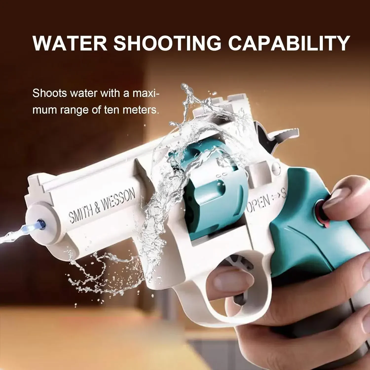 Summer Children Water Gun for Glock Revolver Shooting Toy Full Automatic Shooting Water Beach Parent-child Interactive Toys