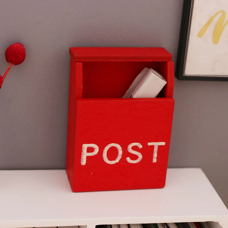 1:12 인형 집 미니어처 사서함 요정 정원 문 액세서리 장식 가구 장난감