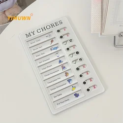Polished Finish Plastic Daily Task Planning Board - Reusable Checklist Pad with Hanging Design for Home Organization