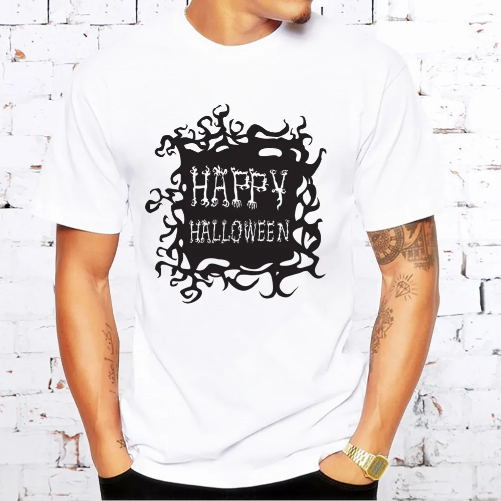 Men's Casual Printing Halloween T-shirt High-fashioned Short-sleeved Men's T-shirt Men's Shirt T Shirt