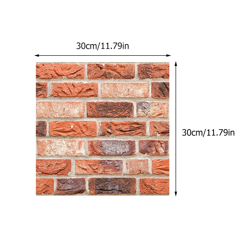 

Peel Stick Waterproof Brick Grain Wall Stickers 3D PVC Decorative Backdrops UV Treatment Design High Definition