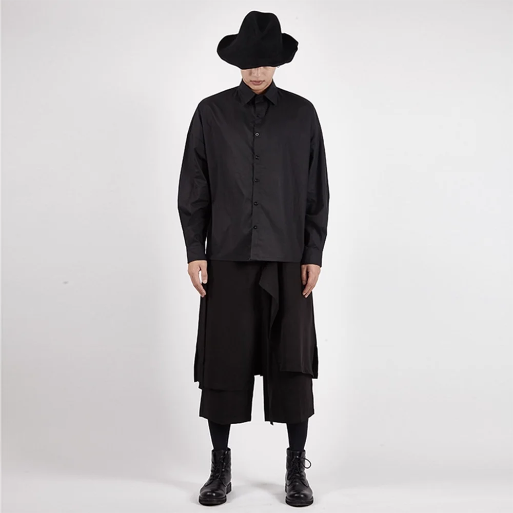 

XS-5XL Winter New Men's Irregular Skirt Pants American Retro Fashion Trend, High Street Loose Casual Niche Men's Bottoms