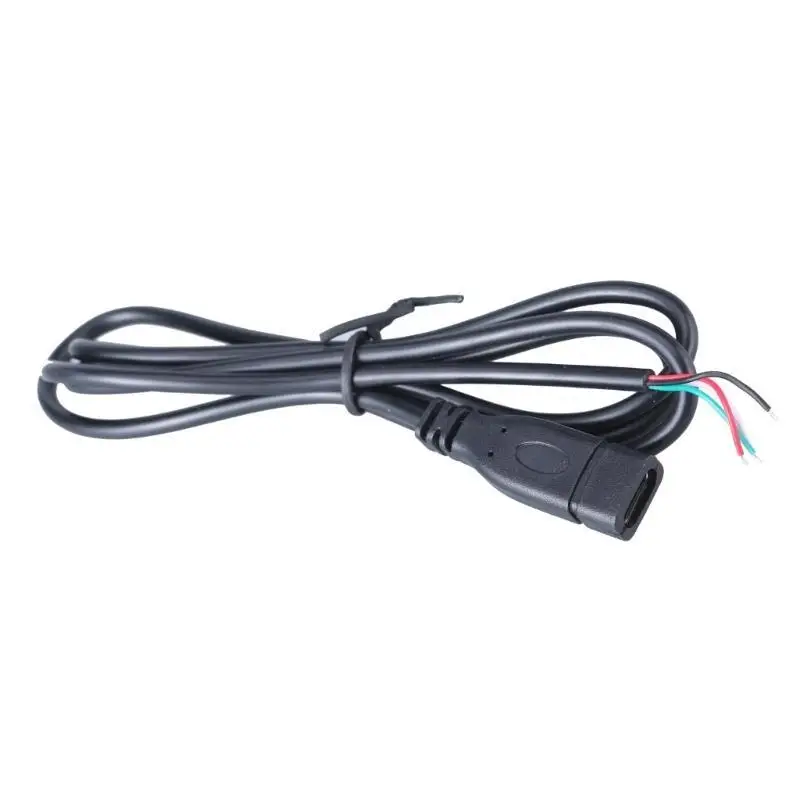 R53C USB-C-Pigtail-Kabel, Verlängerungskabel, Typ-C-Buchse auf 4-Pin-Bare-Draht-Anschlussleitung mit offenem Ende für – Detail 8
