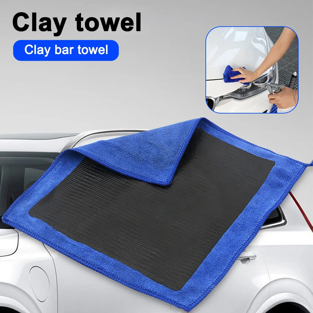 

2pcs 30x30cm Car Wash Mud Car Cleaning Cloth Scratch-free Powerful Stain Removal Abrasive Mud Cloth Wipe Clay Towel