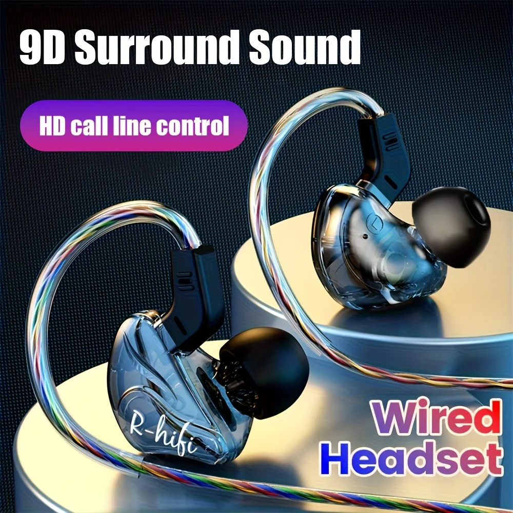 QKZ Type C&3.5mm Wired Earphones HiFi Sounds In Ear Monitor Earbuds Noise reduction Headphones Sports Gamer Headsets for Samsung