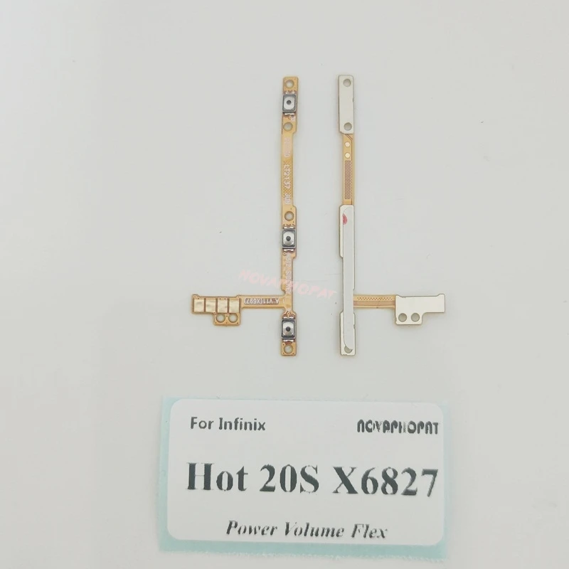 For Infinix Hot 20S X6827 Power On Off Volume Up Down Ribbon Power Button Flex Cable Ribbon