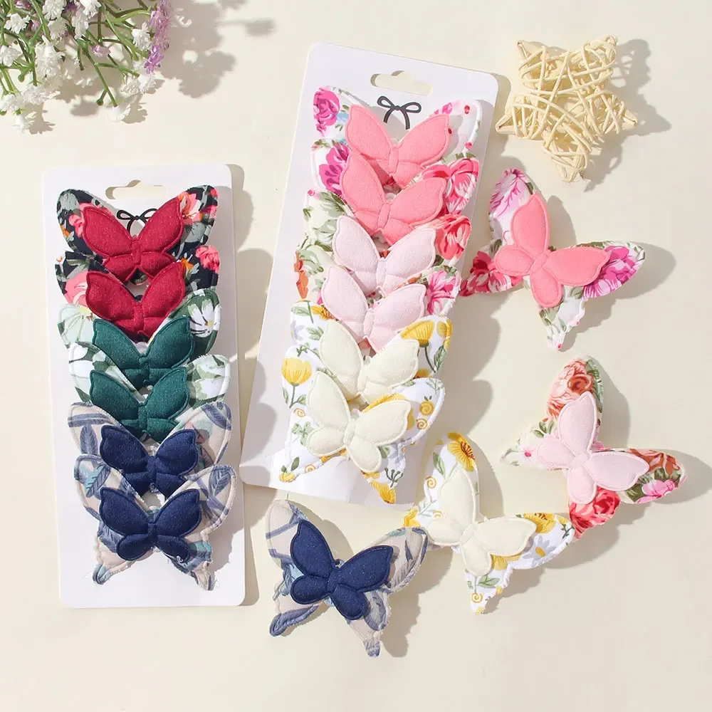 6Pcs Sweet Bow Hair Clips Girls Cute Hair Clips for Children Beauty No Hair Damage Kids Accessories Headwear for Halloween Gifts
