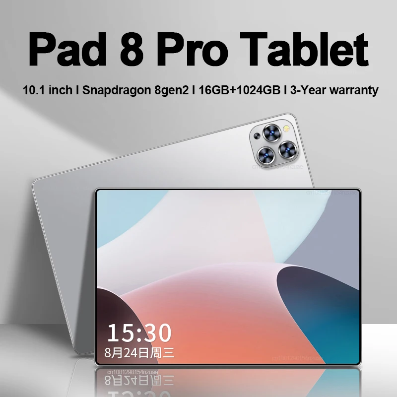 Original Pad 8 Pro Tablet 10.1 inch 16GB+1024GB Android 13 Snapdragon 8gen2 Global 10000mah 5G Dual SIM WIFI  HD Full Screen