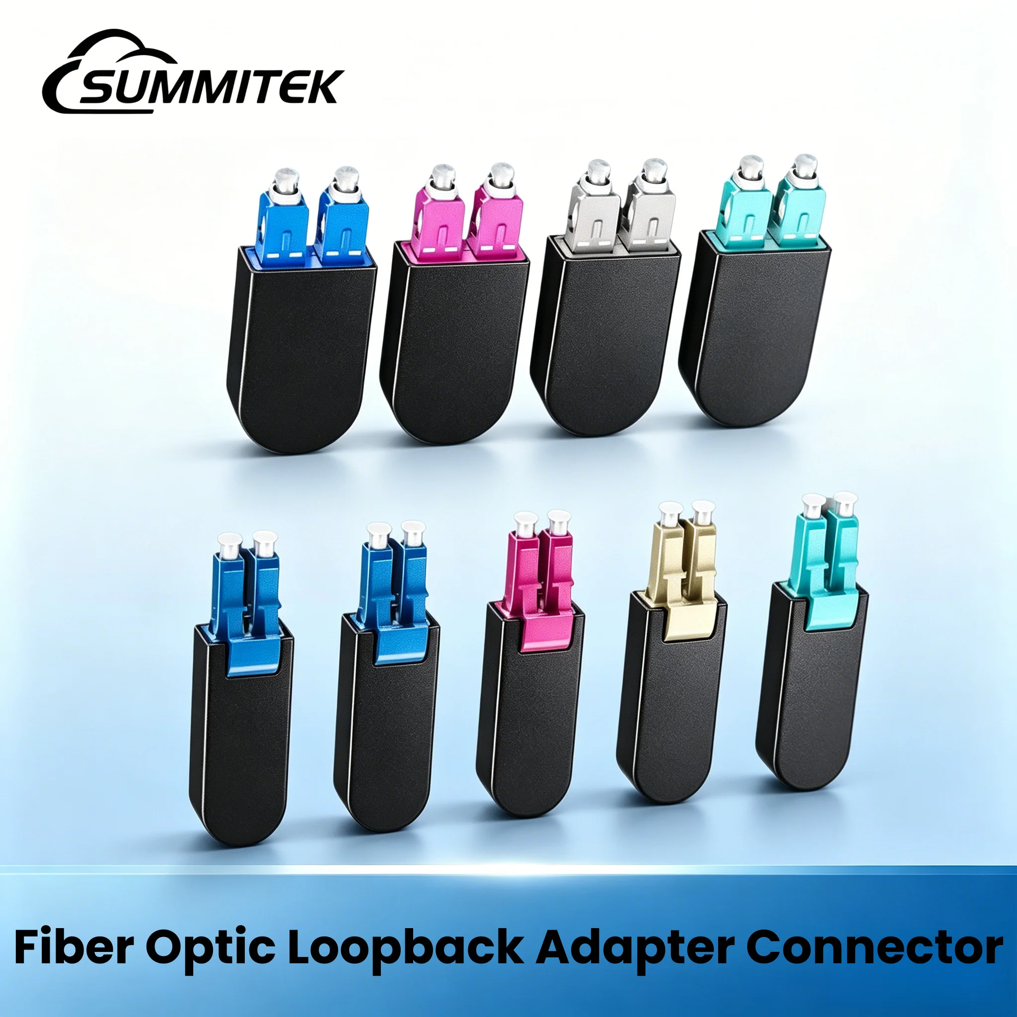 SUMMITEK Fiber Optic Circuitors SC LC UPC SM MM Adapter High Reliability Single Mode OM3 OM4 Double SC Optical Fiber Connector