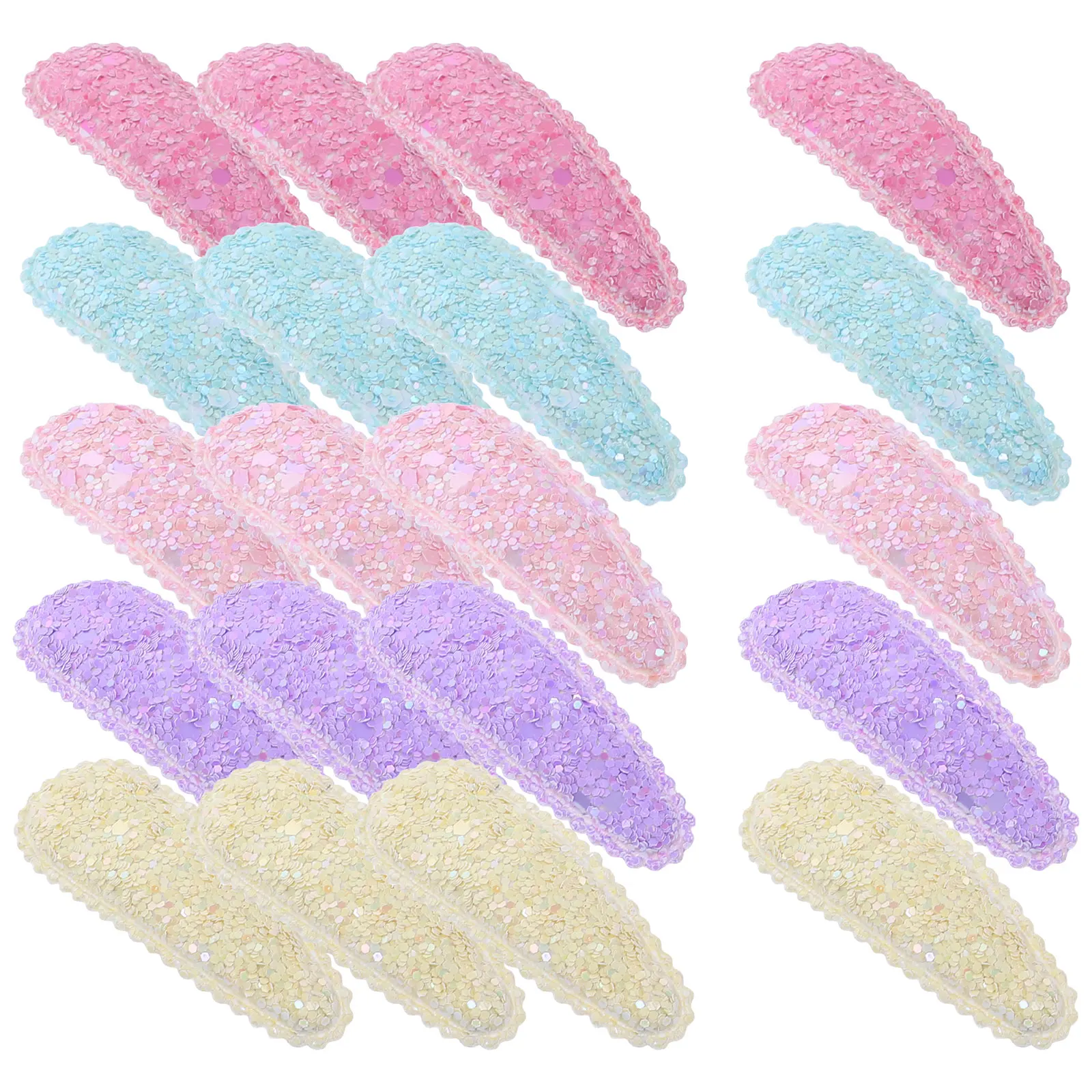 

20 Pcs Rainbow Color Water Drop Hair Clips Cute Sweet Kids Accessories Toddler Girls Hairpins Bright Decorative