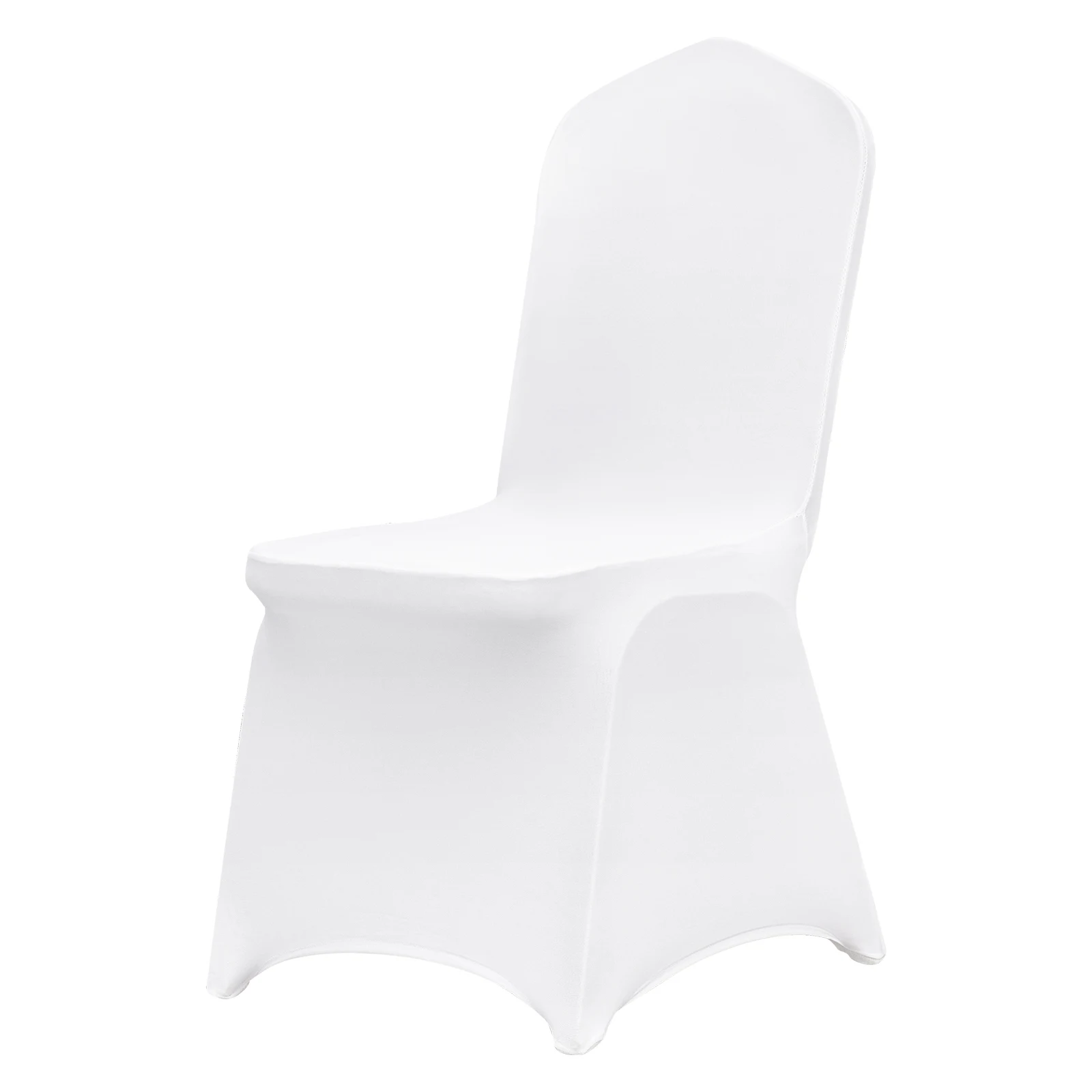 VEVOR 200pcs Stretch Spandex Folding Chair Covers Universal Fitted Chair Cover Removable Washable Protective Slipcovers White