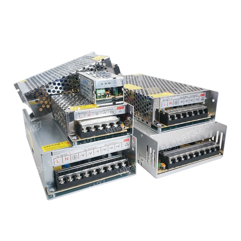 Fonte de Alimentação AC DC 12V 1A 2A 3A 5A 10A 15A 20A 30A 500W 12V 220V Transformador LED Fonte de Alimentação 12V SMPS Mean Well