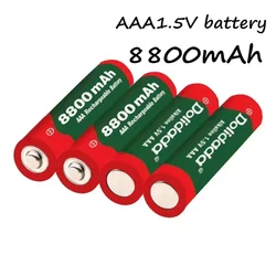 Nova bateria recarregável aa 9800mah/8800mah 1.5v nova bateria recarregável alcalina para brinquedo de luz led mp3 com carregador