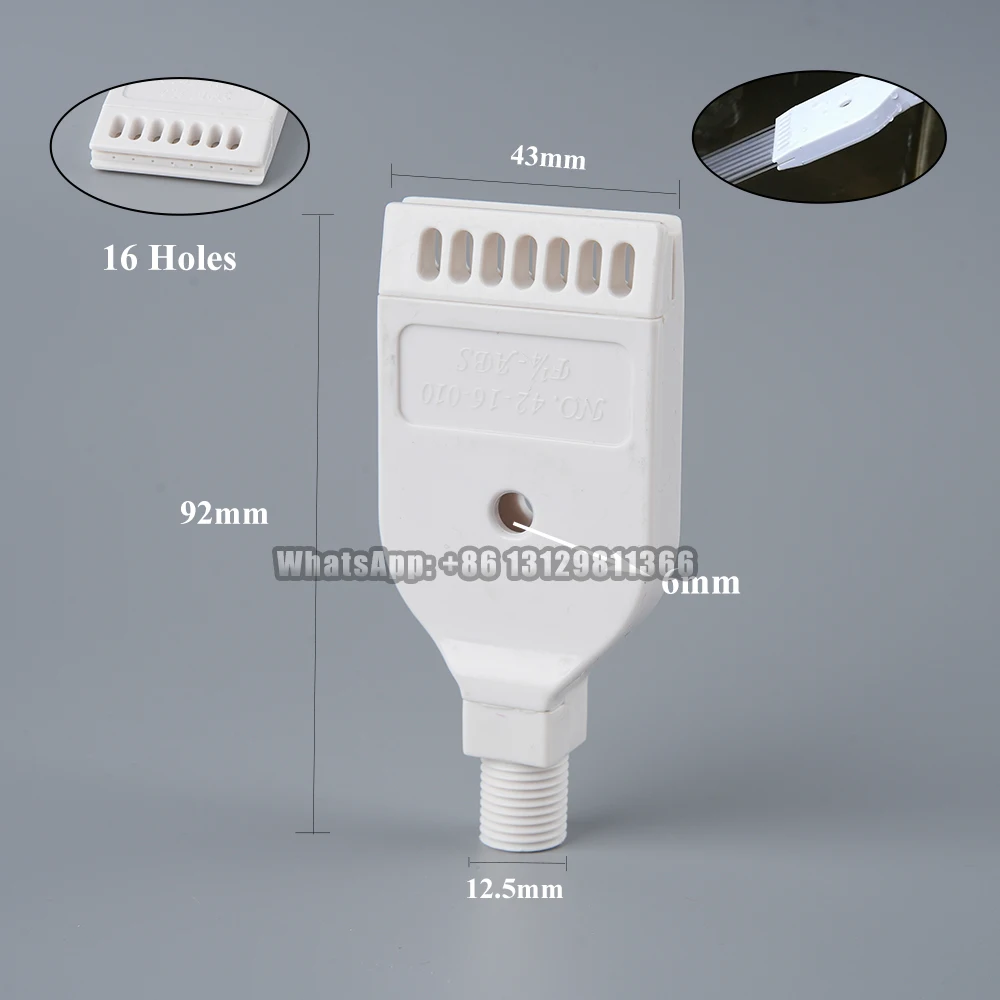 

ABS plastic blowing nozzle, air knife blowing nozzle, double row hole blowing nozzle,1/4 Inch.