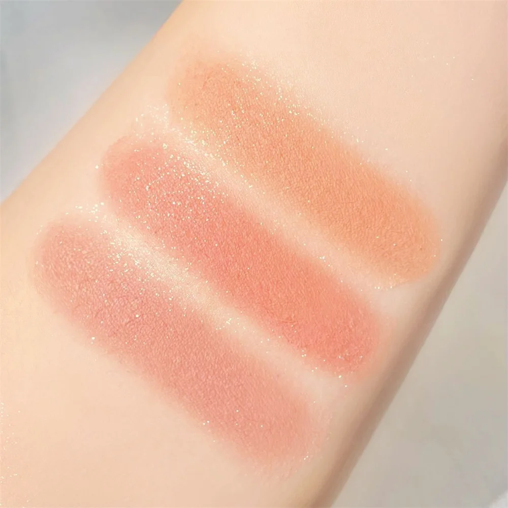 Creme de maquiagem Blush fosco, fórmula duradoura, impermeável delicado, saúde e beleza, brilhando Pearl Shimmer, fresco