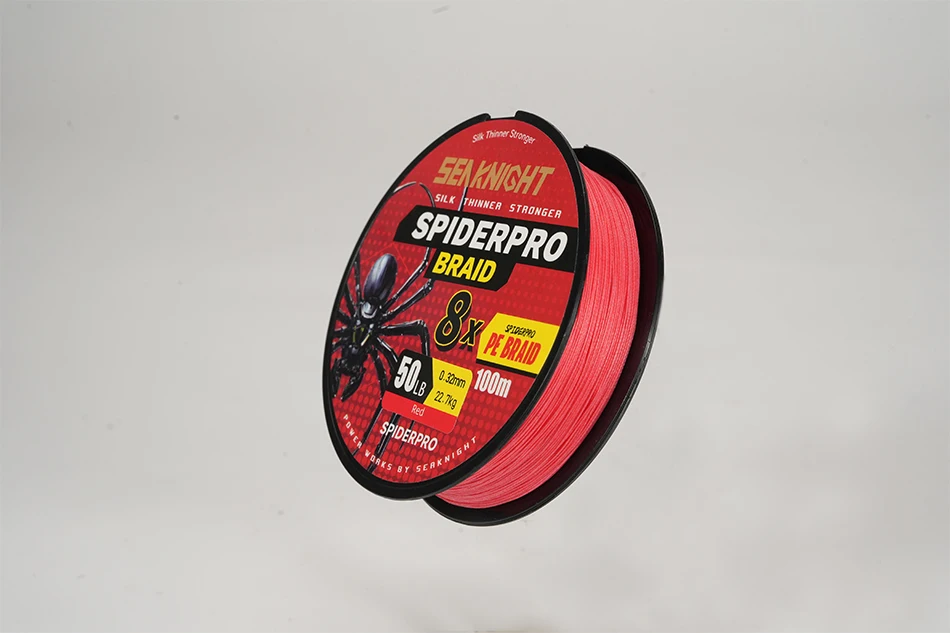 SeaKnight Brand SPIDERPRO X8 Serie Geflochtene Angelschnüre 8-fach geflochten 100M SUPER DÜNN BESCHICHTET Si+ MEERWASSERBESTÄNDIG PE-Schnur 15-100LB – Detail 12