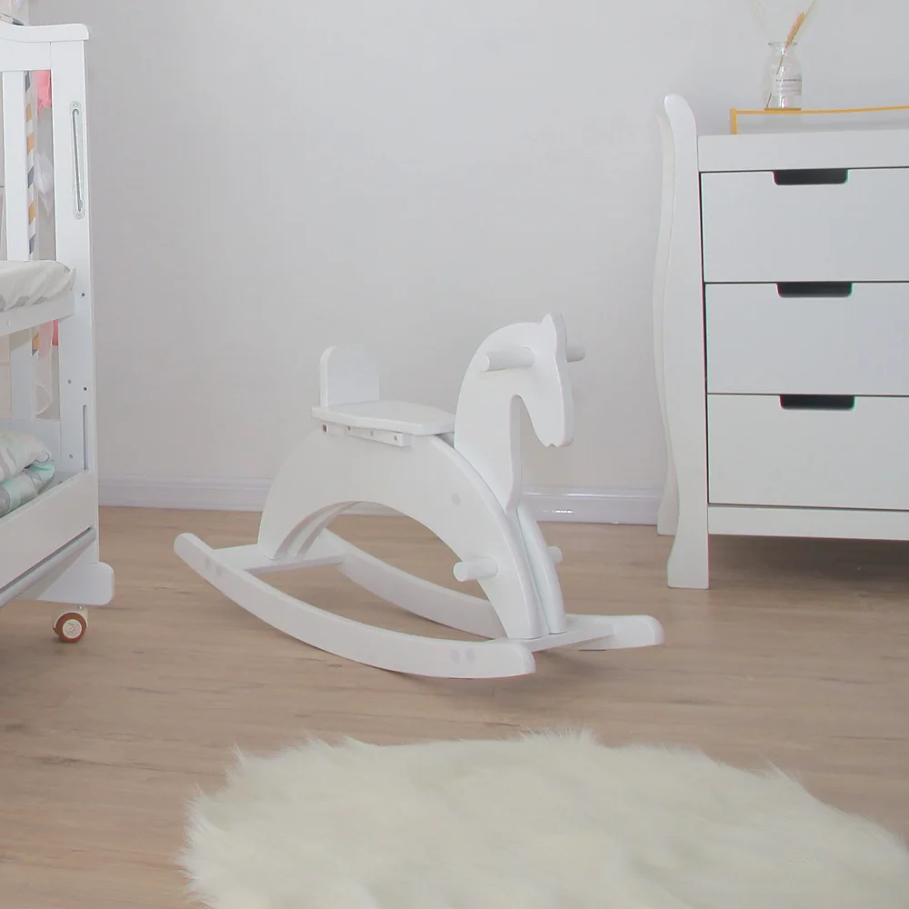 Pine Rocking Horse Baby Baby Children's Toys Trojan Horse Baby Rocking Horse 1-6 Years Old Swing Puzzle
