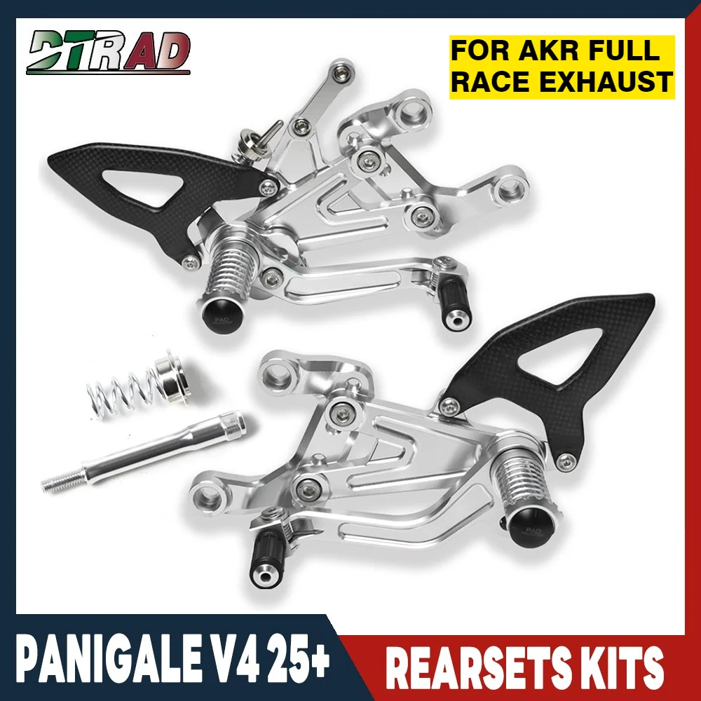 Adjustable Race Rider Rearsets Kits For DUCATI Panigale V4 V4S 2025+ V4R 2026 CNC Billet Footrests Riding Step Kit Heel Guards