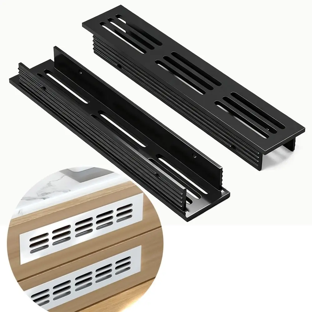 Aluminum Alloy Cabinet Breather Hole Cover Rectangle 30mm Wide Wardrobe Air Vent Decor Breathable Mesh Ventilation Grille