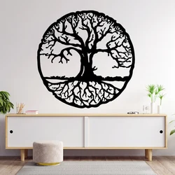 Large Round Tree of Life Tree Wall Decal Tree of Life Wall Sticker Vinyl Wall Decor Removable Home Decor Sticker A594