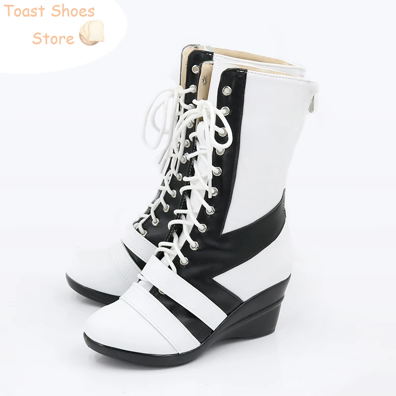 Yakumo Cosplay Schuhe Spiel Nu: Karneval Cosplay Requisiten Pu Lederschuhe Halloween Karneval Stiefel Kostüm Requisite