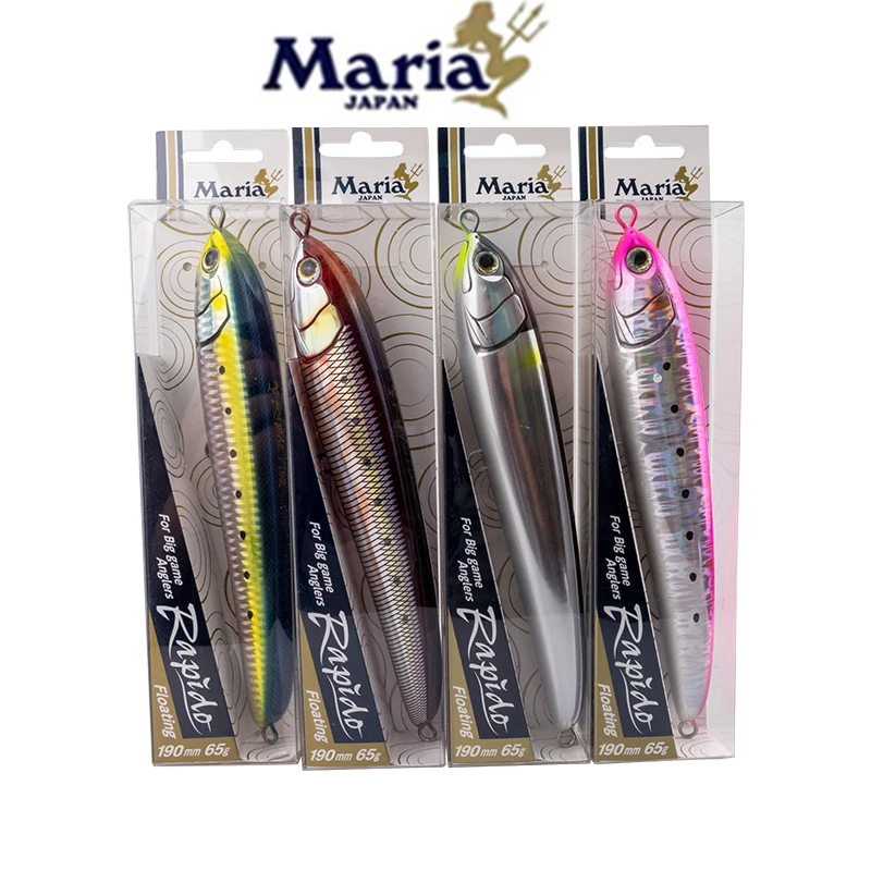 

Japan MARIA High-end Floating Pencil False Bait RAPIDO F190/230 Sea Fishing Boat Fishing Gold Gun Bait 65/100g LUYA ACCESSORIES