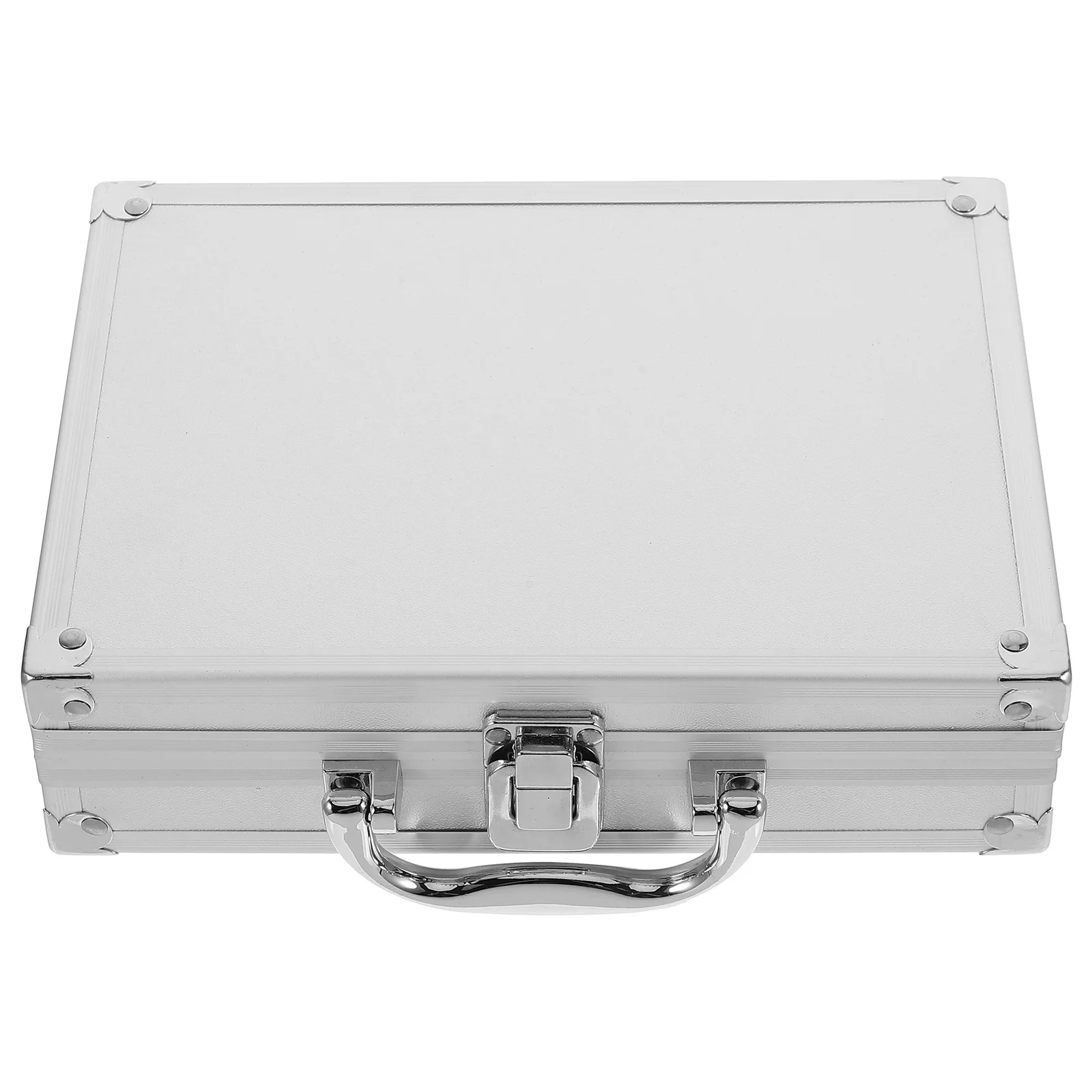 1pc Aluminium Alloy Toolbox Lockable Portable Tool Storage Case Metal Handle Small Capacity Travel Suitcase Multi-Functional