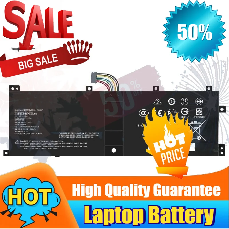 SWZY 7.68V 4955mAh Laptop Battery BSNO4170A5-AT For Lenovo Miix 520 510 510-12IKB 510-12ISK 520-12IKB 525-12IKB BSNO4170A5-LH