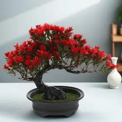 

Simulation Bonsai Pine Tree Emulated Artificial Plastic Tree Decoration Indoor Outdoor Home Store Plant Display