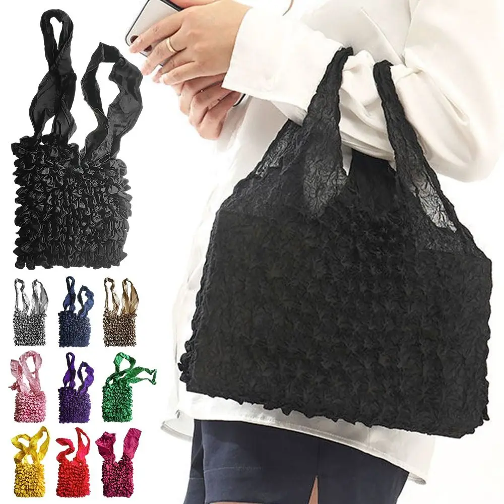 Fold Pleated Bag Trendy Retractable Expansion Shopping Bag Large Capacity Multi-purpose Magic Bag Outdoor