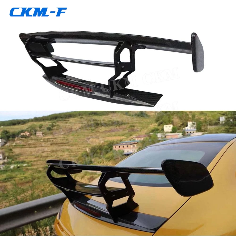 

Carbon Fiber Rear Boot Spoiler Trunk Wing BS Style For Benz AMG GT GTS Coupe 2 Door 2015-2022 Rear Spoiler with Brake Light