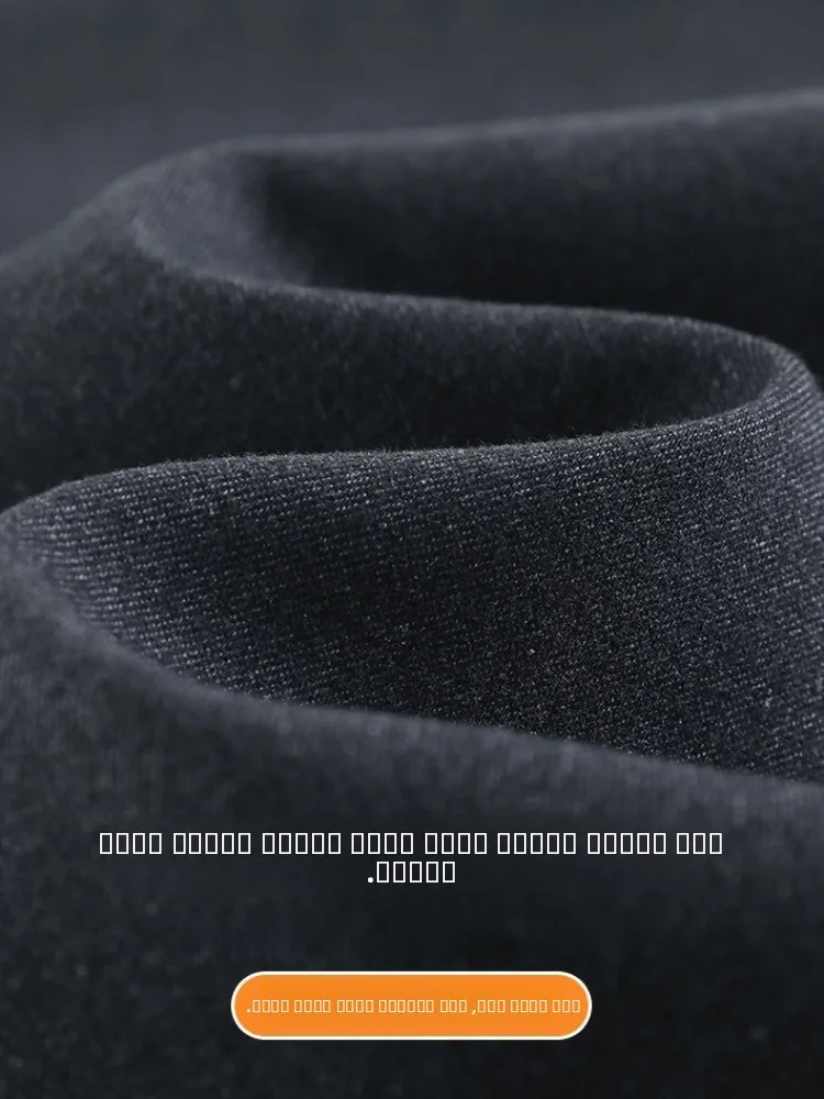 레트로 스타일 와이드 레그 팬츠 여성 겨울 기모 울 바지 패셔너블 팬츠 안감 있는 스트레이트 레그 바지