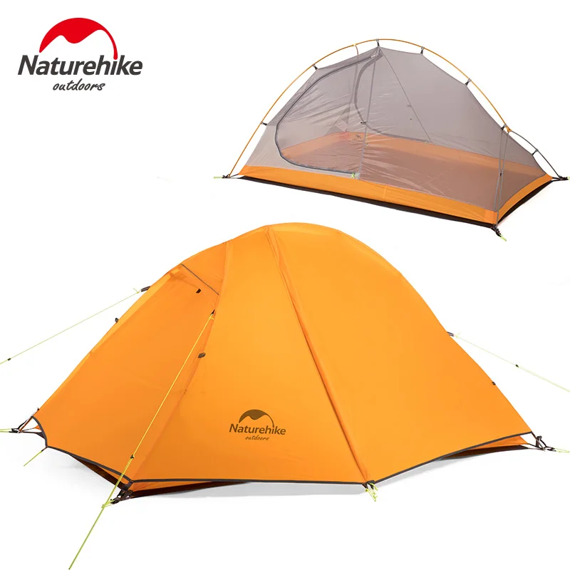 

NatureHike 1-2 Person Double Layer Ultralight Tent Outdoor Picnic 3 Seasons Waterproof Tent Camping 20D Silicon Tent NH18A180-D