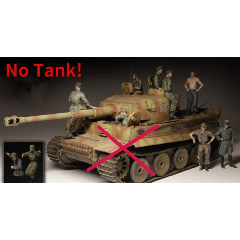 1/35 Scale Die-cast Resin Figure Model Assembly Kit (10 People) Unpainted Free Shipping