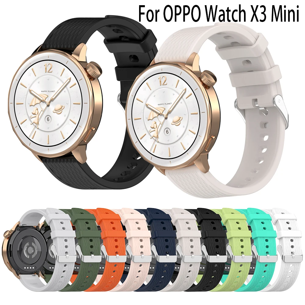 Силиконовые ремешки для часов 18 мм для OPPO Watch X3 Mini X2 Mini, ремешок для смарт-браслета Oneplus Watch 4 43 мм, браслет, ремешок для часов