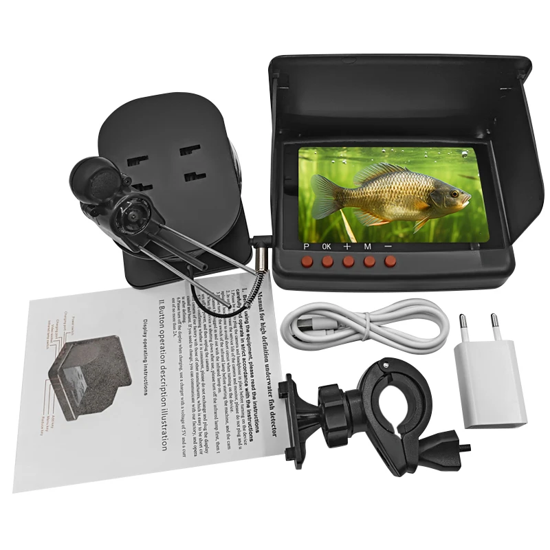 سعر المصنع الأصلي 5 بوصة كاشف السمك المحمول 20 متر IP68 الصيد تحت الماء لصيد الأسماك في الشتاء على الجليد