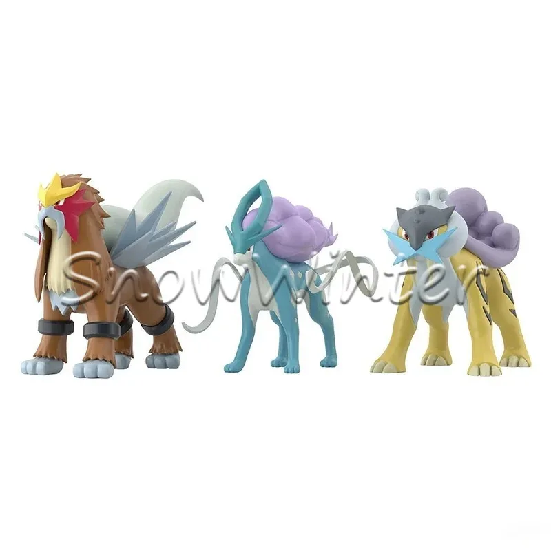 【In‑stock】Bandai Original Box SCALE WORLD POKEMON RAIKOU ENTEI SUICUNE Exquisite Anime Figure Toy Gift For Collectors