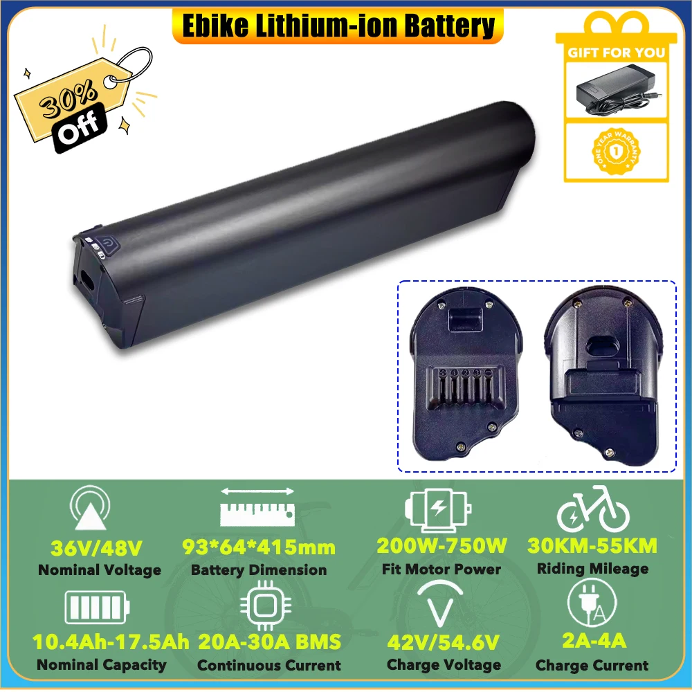 

Сменный литий-ионный аккумулятор 48 В, 10,4 Ач, 12 Ач, 13 Ач, 14 Ач, встроенная рамка для электрического велосипеда Jasion EB5 Roamer 500 Вт, 750 Вт