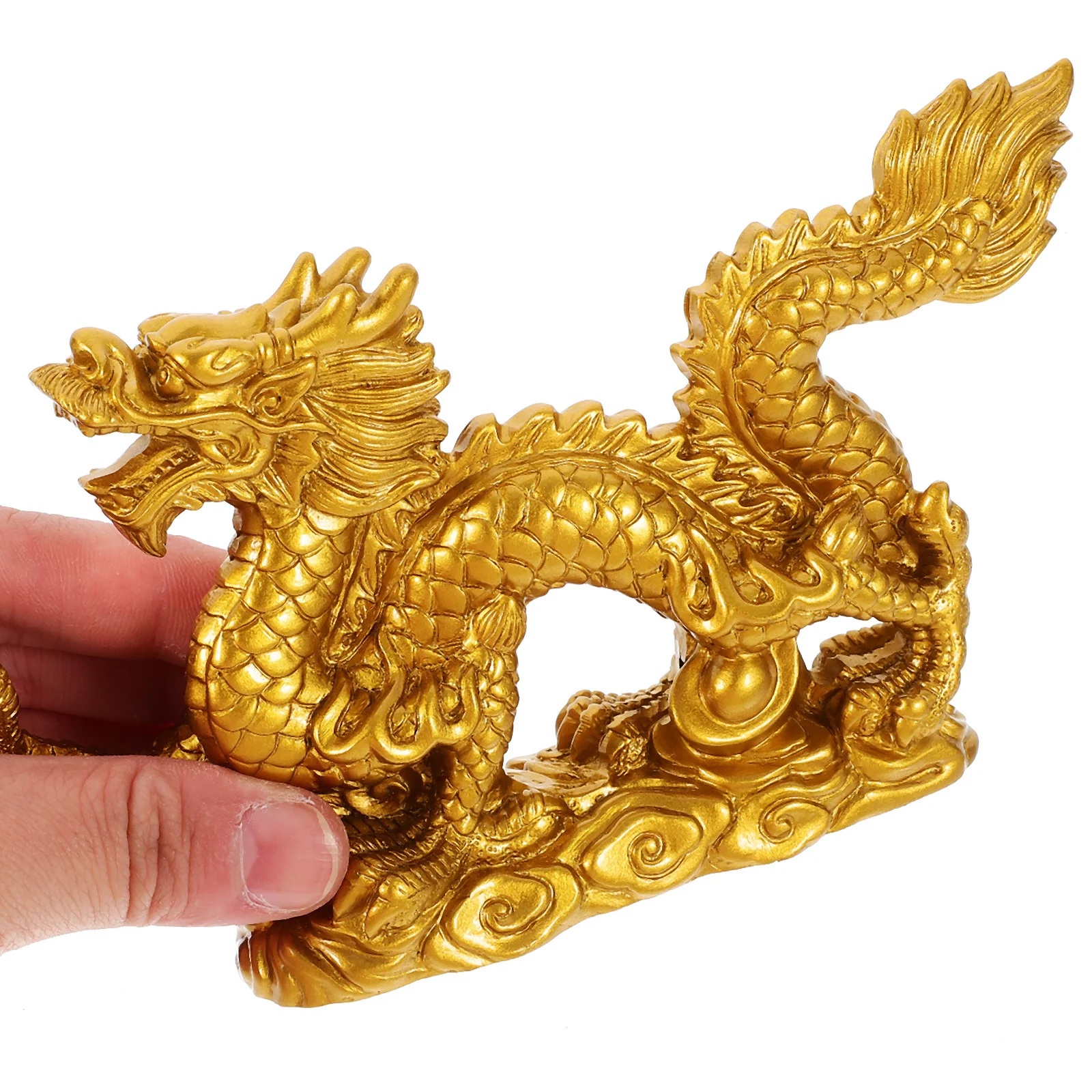 

Lifelike Dragon Ornament Resin Craft Tabletop Decor Unique Gift for Family Friends Dragon Statue Resin Craft