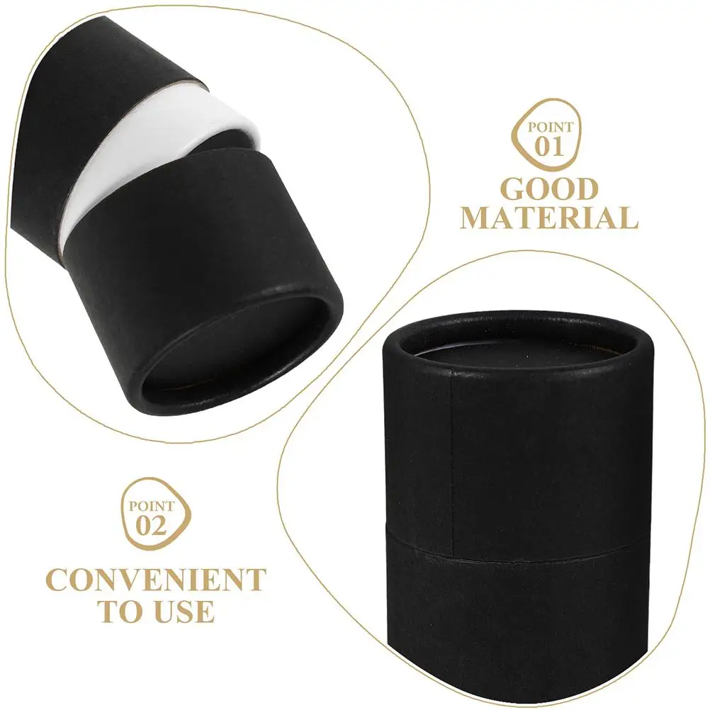 12 Pcs Paper Tube Packaging Box Craft Tubes Mailing Poster Cardboard with Caps Black