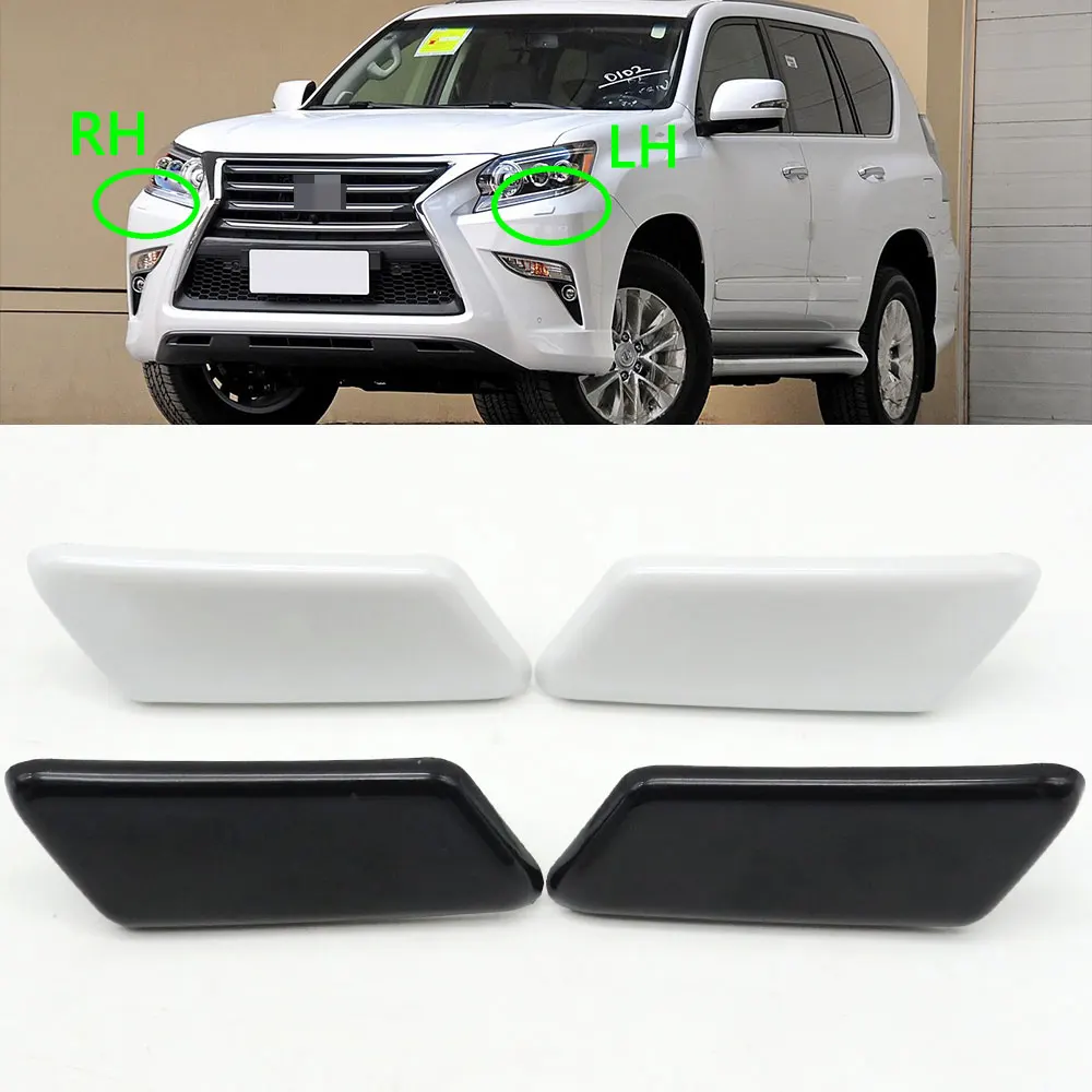 

Car Exterior Left Right Front Bumper Headlamp Cap Lid Head Light Washer Water Nozzle Spray Jet Cover For Lexus GX460 2014-2020