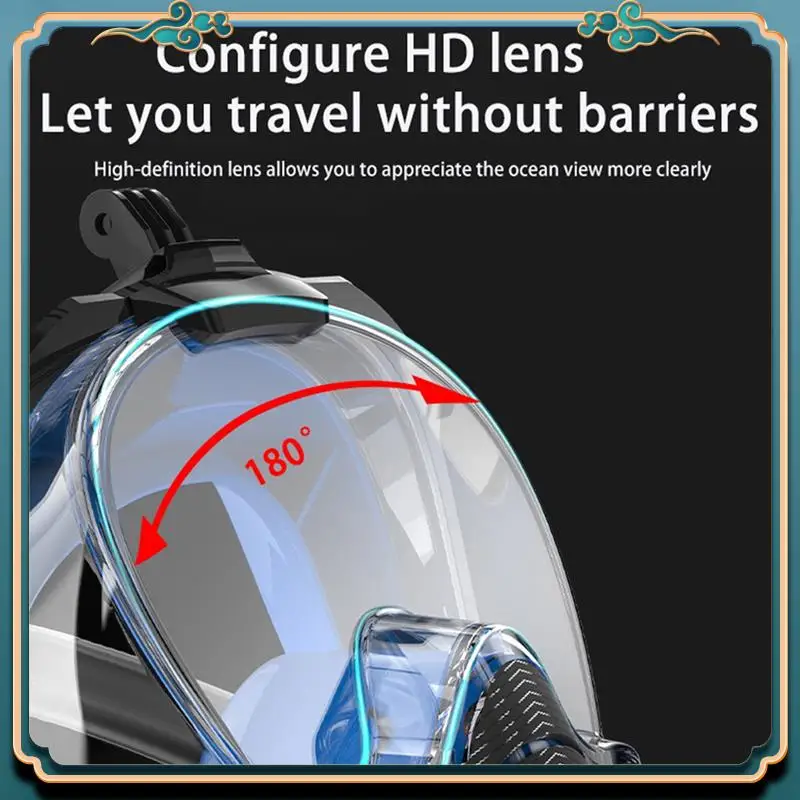 أحدث قناع الغطس أنبوب مزدوج سيليكون قناع الغطس الكبار قناع السباحة نظارات الغوص قناع التنفس تحت الماء