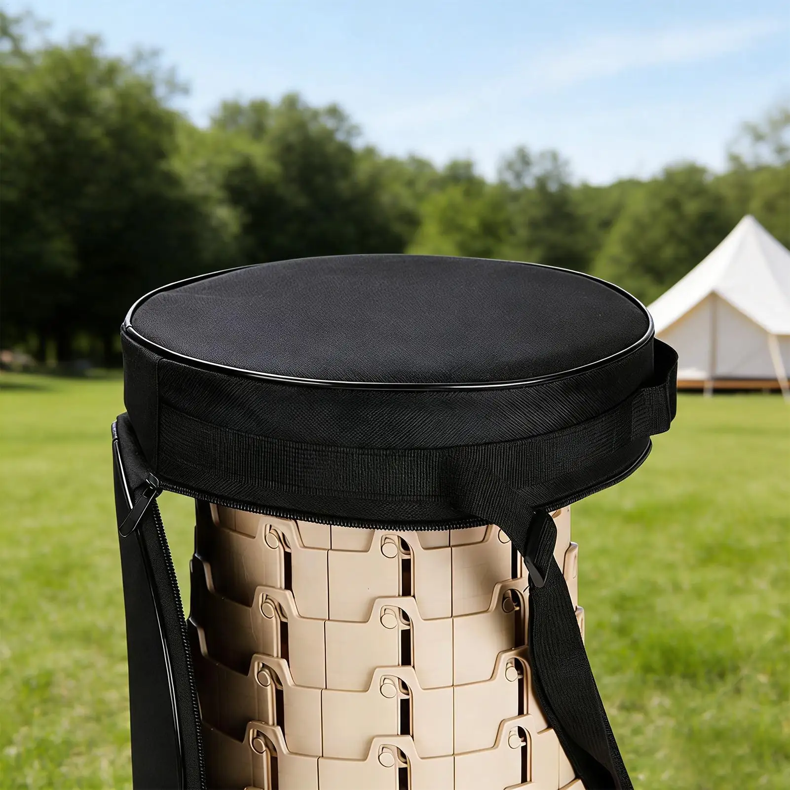 Storage Pouch for Stool Oxford Cloth Pouch with Handle Foldable Stool Bag with Zipper for Sketching Camping Picnic Photography