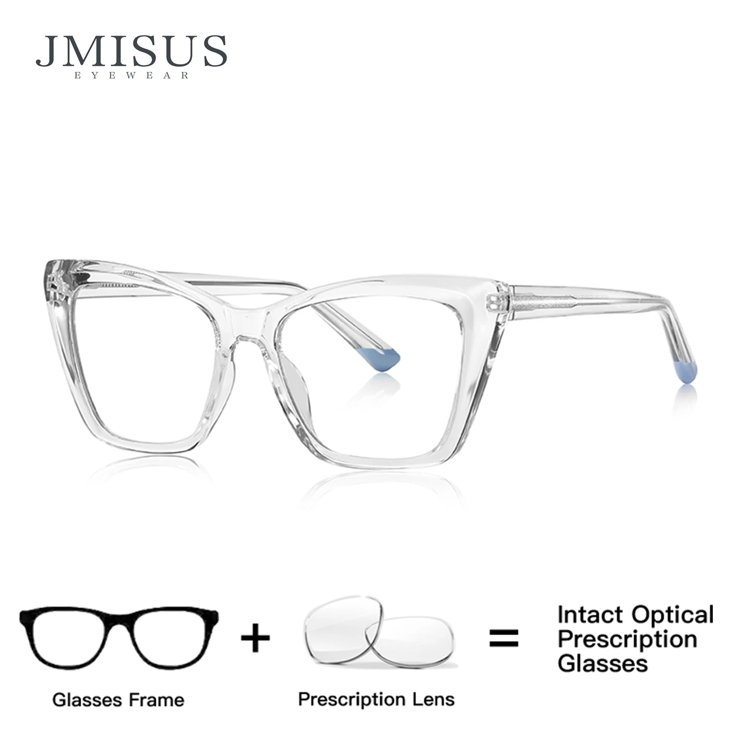 

JMISUS Women Butterfly Prescription Glasses Square Handmade Acetate Frame Photochromic Sunglasses For Driving Outdoor Use