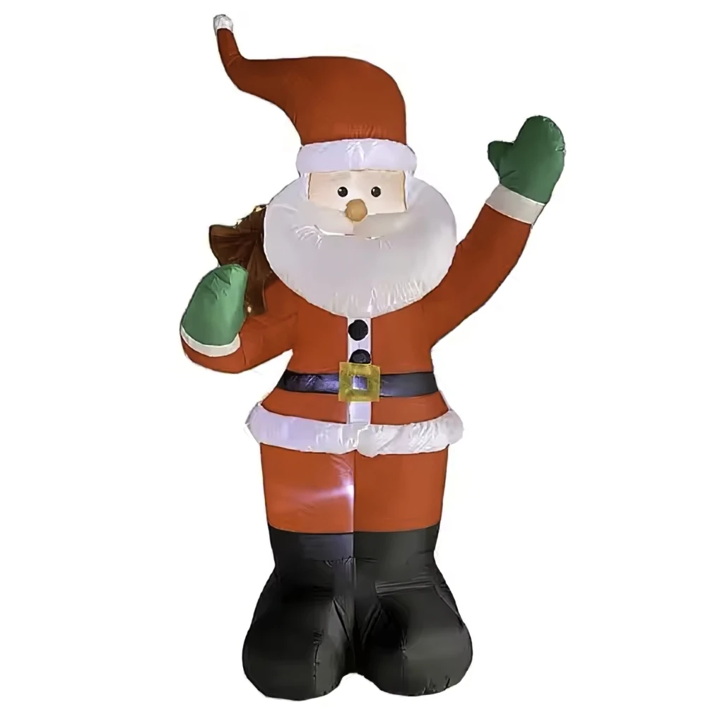 

Inflatable Santa Claus Backpack Christmas Decoration With LED Light Inflatable Model Holiday Gift Indoor Outdoor