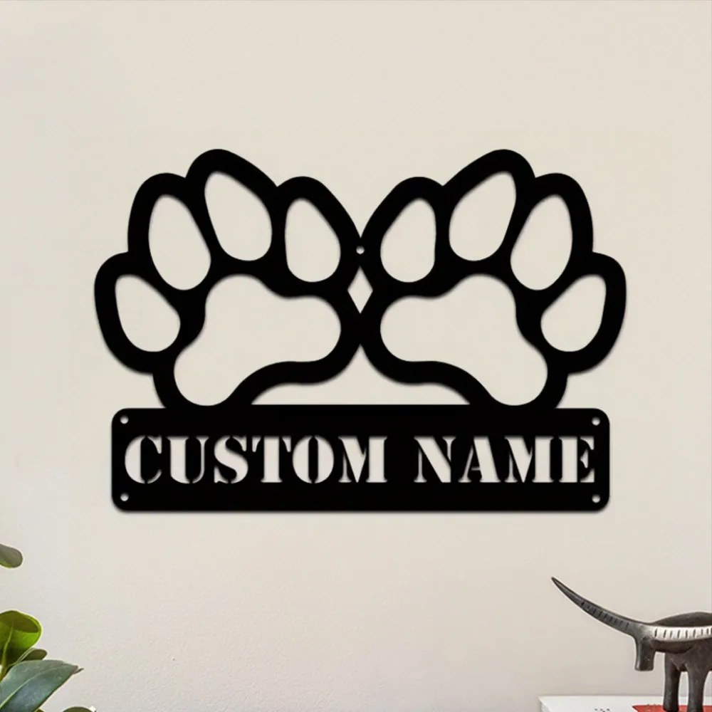 Adorno de pared de metal personalizado individual con garra: como logotipo perfecto como muebles artísticos para el hogar y artículos decorativos